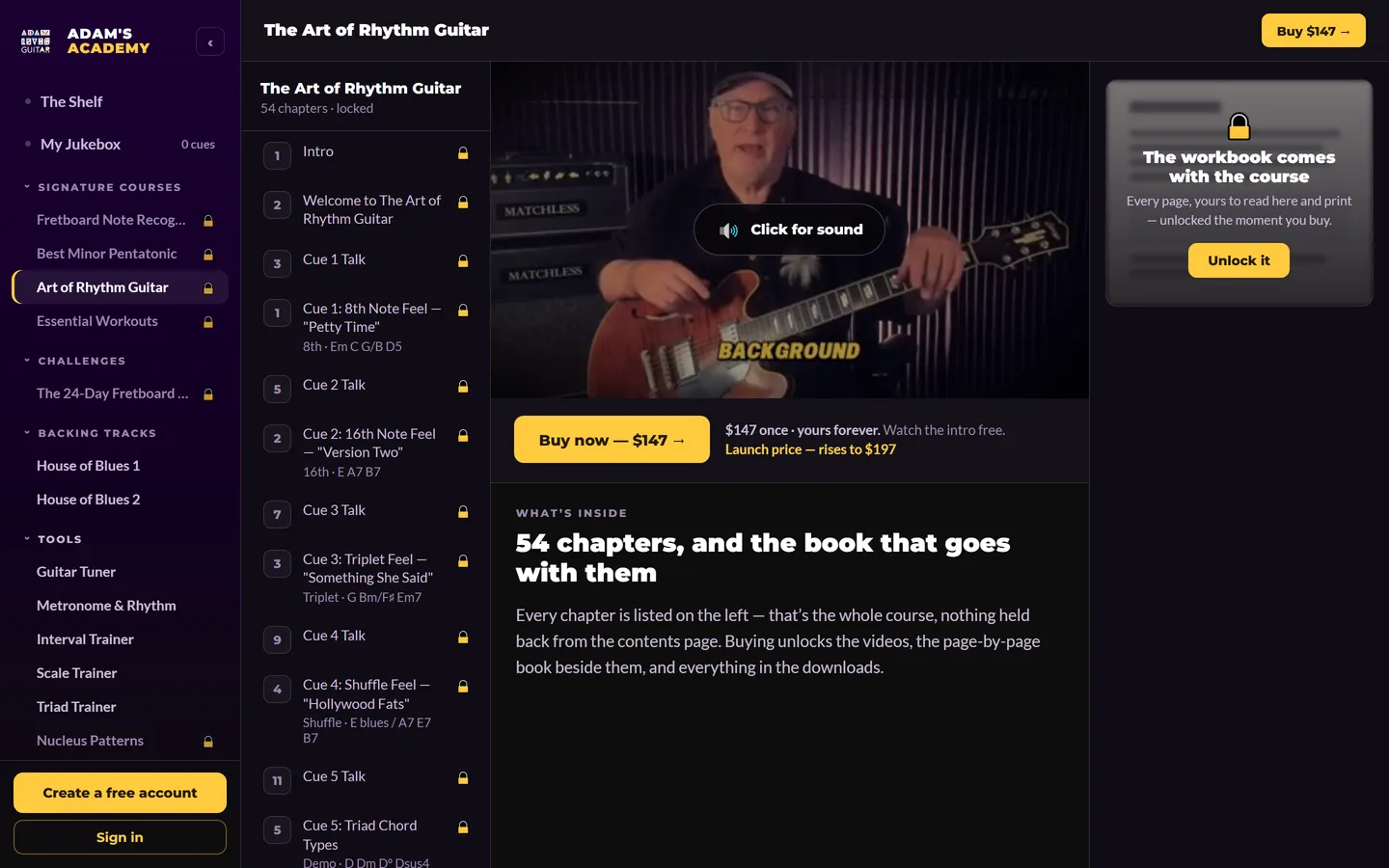A course on the shelf, with Adam's introduction and every chapter listed